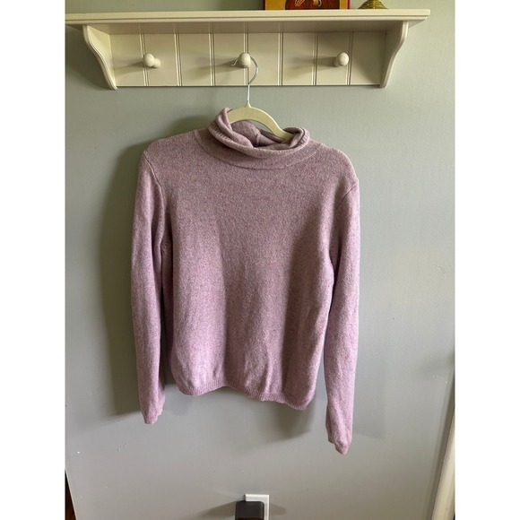 L.L.Bean Sweaters - L.L.Bean Womens Merino Wool Angora Blend Turtleneck Sweater Lavender M-Reg